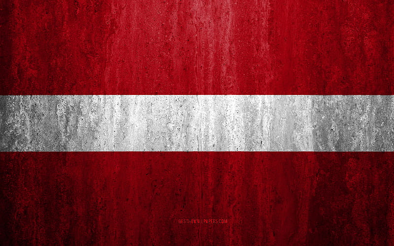 Flag of Latvia stone background, grunge flag, Europe, Latvia flag, grunge art, national symbols, Latvia, stone texture, HD wallpaper