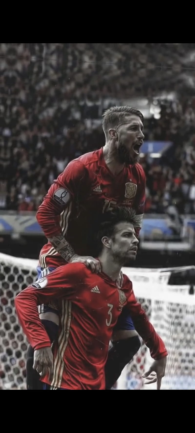 Ramos y pique, españa, futbol, HD phone wallpaper