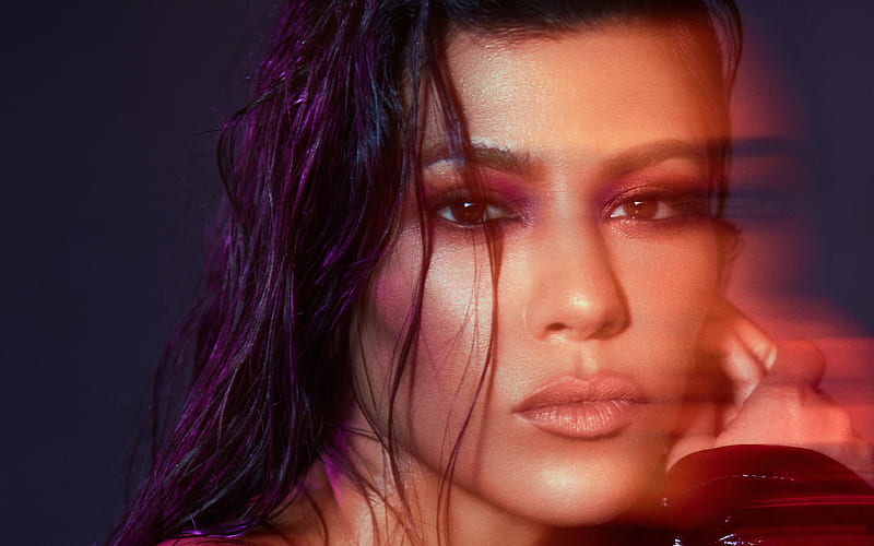 Kourtney Kardashian portrait, Hollywood, beauty, brunette, american actress, HD wallpaper