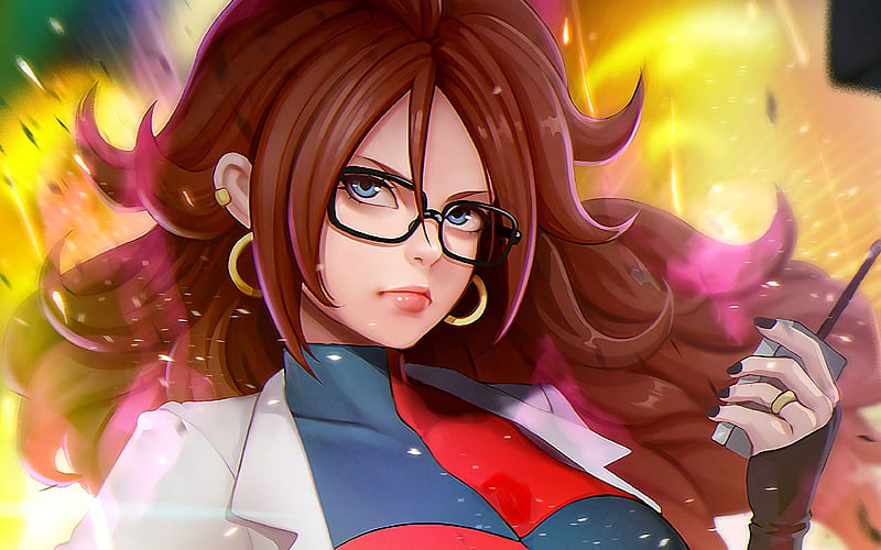 Android 21, anime characters, Dragon Ball FighterZ, DBZF, Dragon Ball, HD wallpaper
