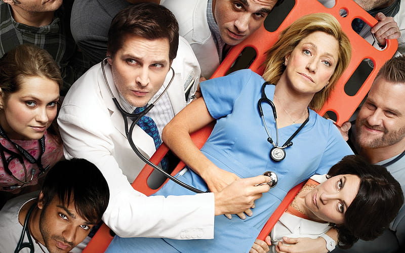 nurse jackie, humor, drama, edie falco, series, HD wallpaper