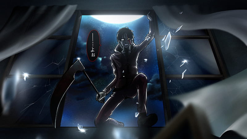 angels of death zack entering through a glass window with weapon games, HD wallpaper