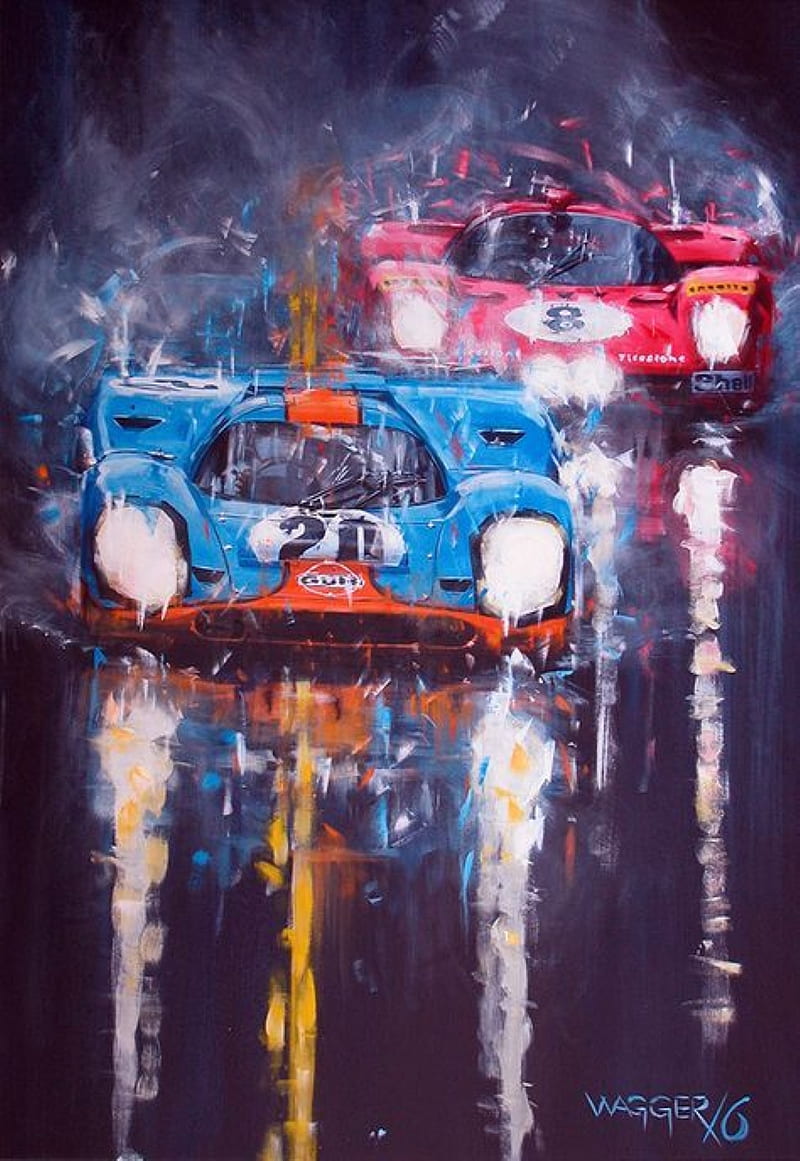 Le Mans Porsche, porsche, retro, HD phone wallpaper