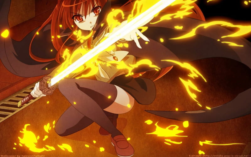 sword anime fire girl - sword post - Imgur