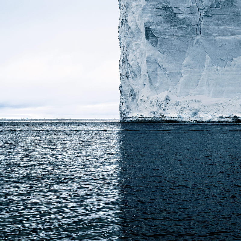 atlantic ocean, Pacific Ocean, ice, iceberg, sea, blue, waves, HD phone wallpaper