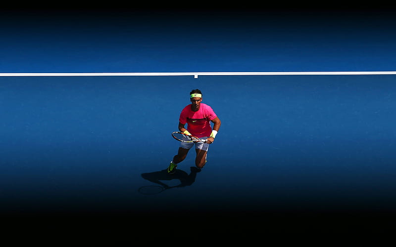 Rafael Nadal tennis court, spanish tennis player, tennis, ATP, HD wallpaper