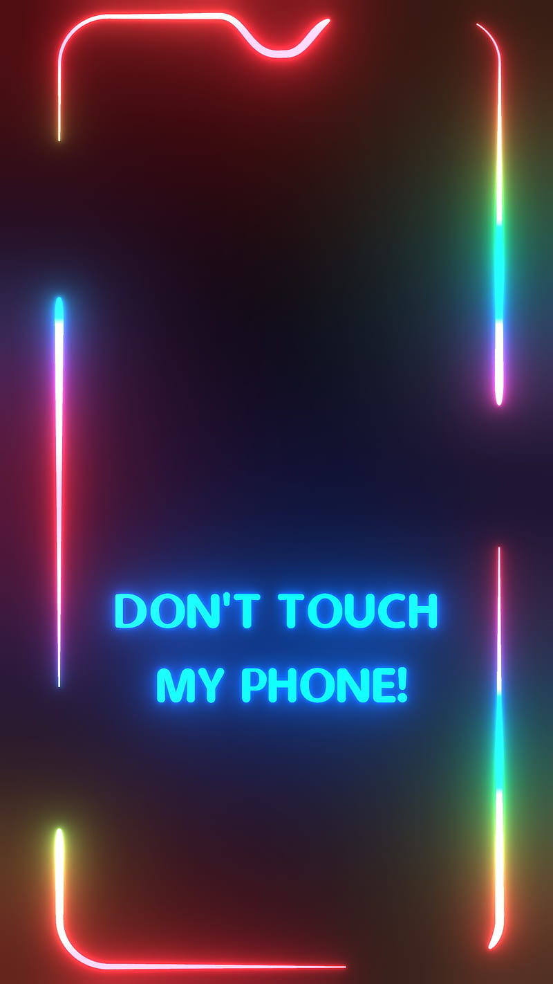 Rainbow OnePlus Lights, amoled, border, dark, dont touch my phone, light, notch, one plus, samsung, HD phone wallpaper