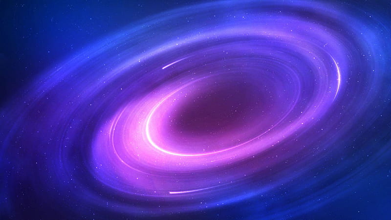 Glistening Galaxy With Purple Spiral On Blue Sky Galaxy, HD wallpaper