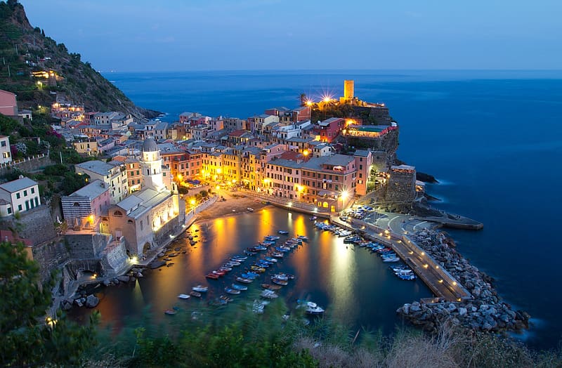 Italy, Vernazza, Cinque Terre, , Liguria, Towns, HD wallpaper