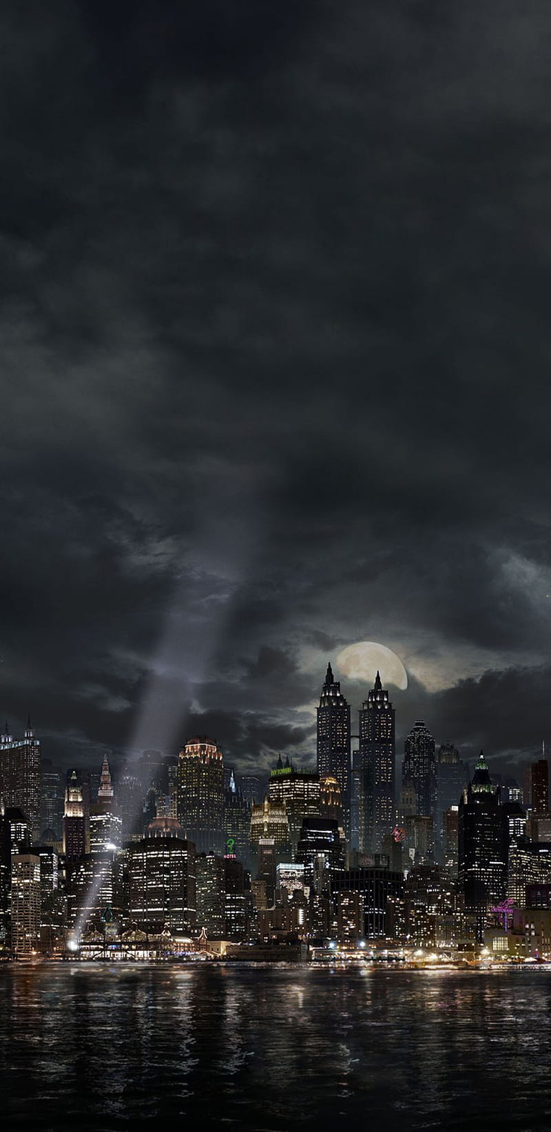 Gotham, 929, batman, city, new, night, sky, superhero, top rated, HD phone wallpaper