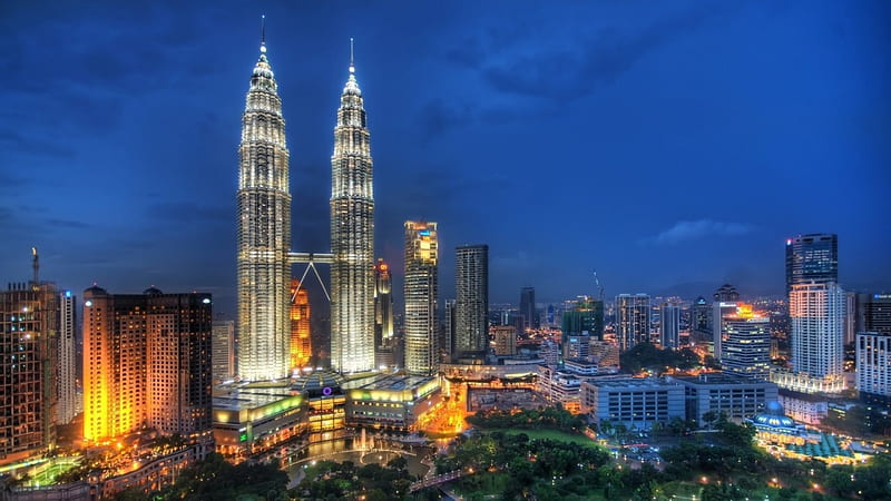 Malaysia, City, Buildings, Skyscapper, Hd Wallpaper 