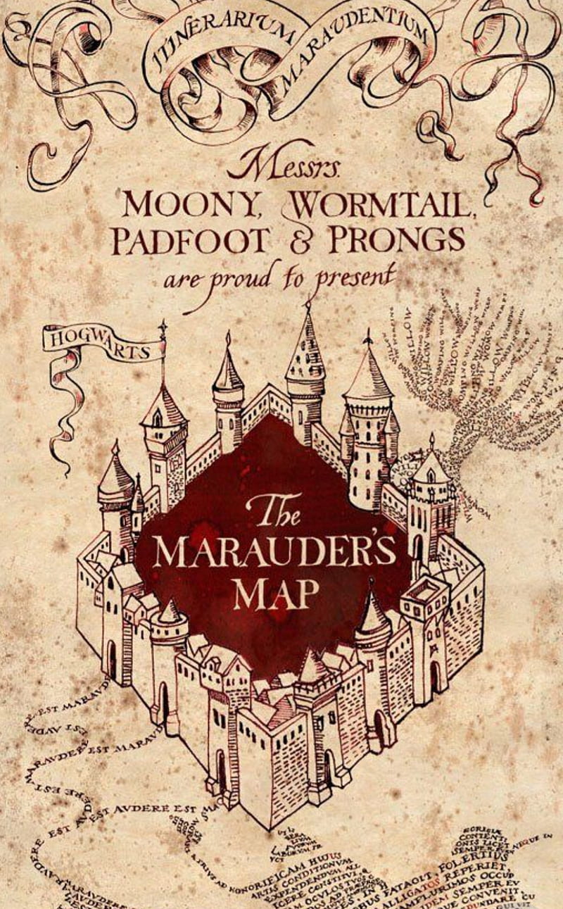 Download free Long Marauders Map Wallpaper 