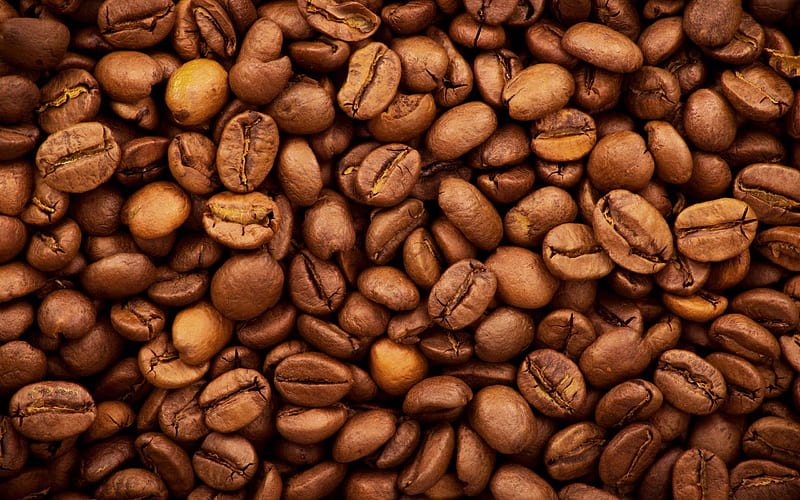 coffee beans texture, arabica, natural coffee, close-up, coffee textures, coffee backgrounds, coffee beans, coffee, arabica beans, HD wallpaper