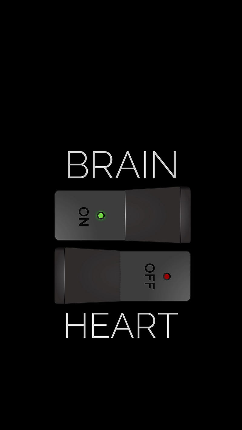 Brain On Heart Off , inscription, HD phone wallpaper