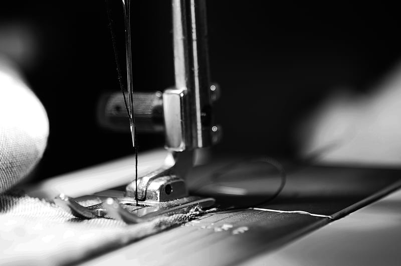 sewing machine grey-scale graphy and close-up graphy, HD wallpaper