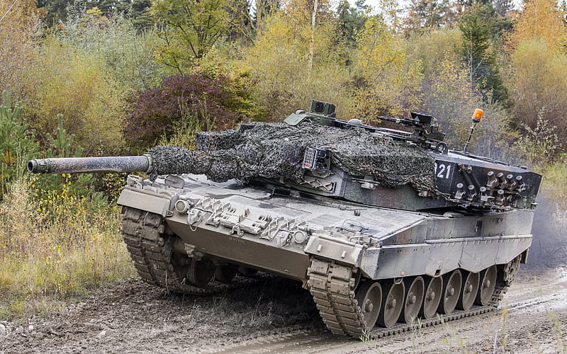 German tank, Leopard 2, camouflage, camouflage net, leopard 2a6, HD wallpaper