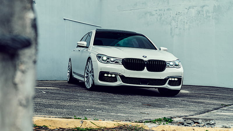 White BMW 7 Series Cars, HD wallpaper