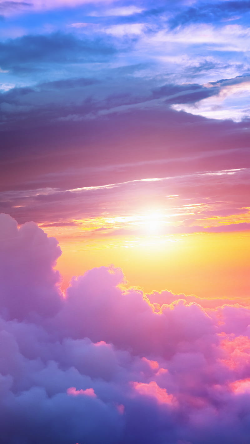 Sunrise, art, clouds, nature, sun, sunshine, HD phone wallpaper | Peakpx