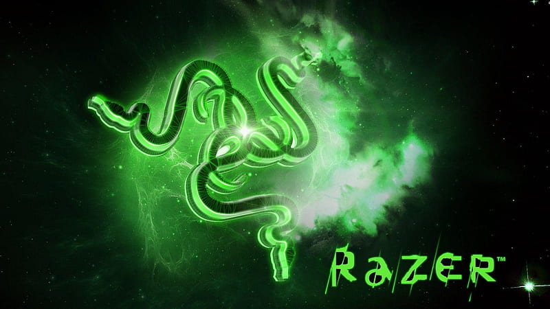 Sparkling Green Razer Logo Razer, HD wallpaper