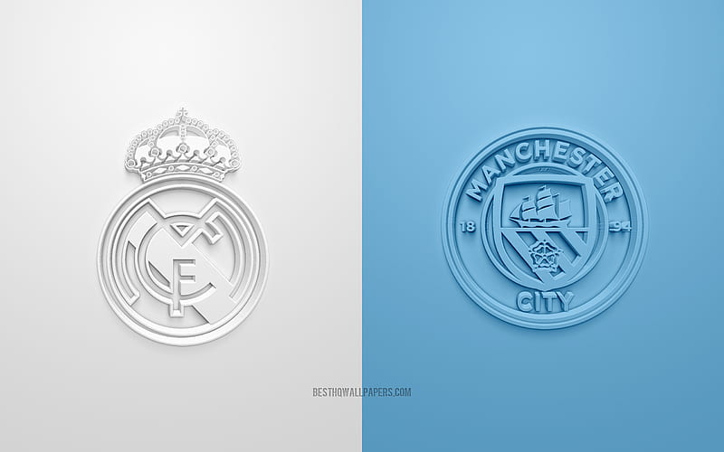 Real Madrid vs Manchester City FC, UEFA Champions League, 3D logos,  promotional materials, HD wallpaper | Peakpx