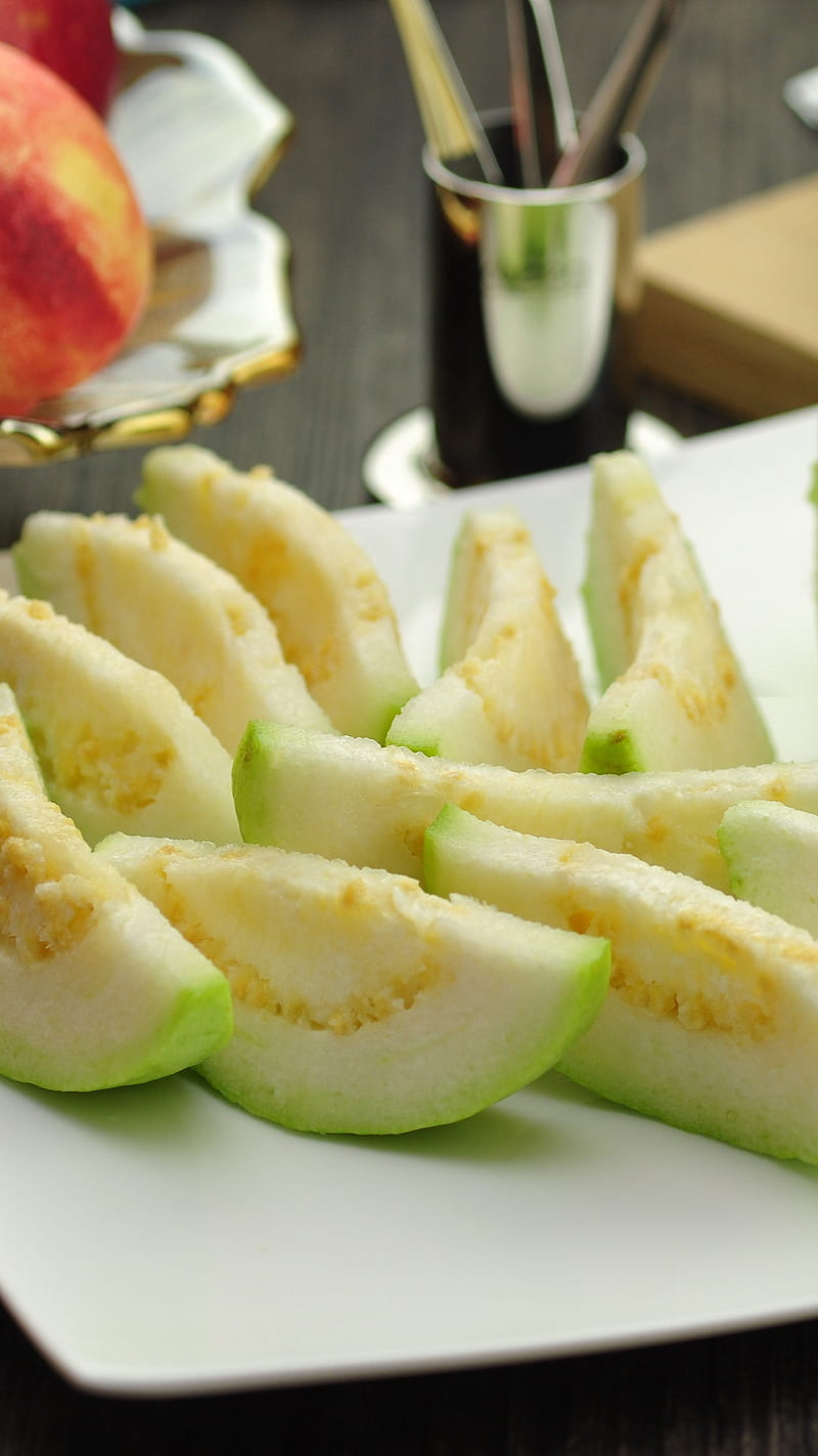 Guava Fruit , sliced, food, guava fruit, HD phone wallpaper
