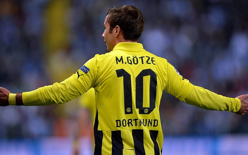 Borussia Dortmund, Mario Gotze, BVB, footballers, match, HD wallpaper