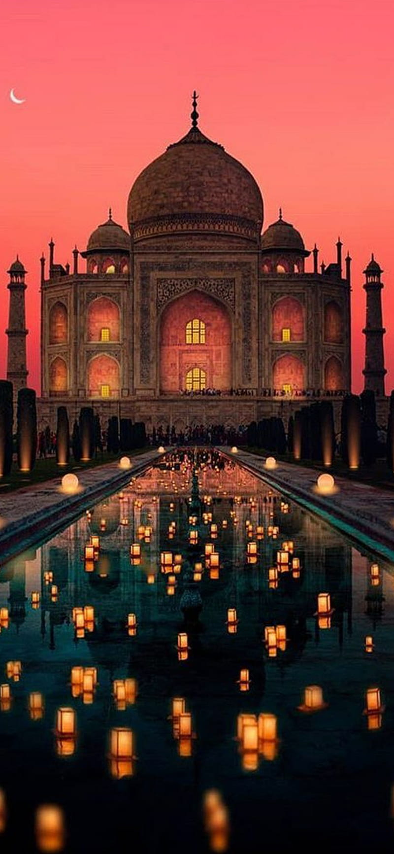 Taj Mahal, candles, sunset, HD phone wallpaper | Peakpx