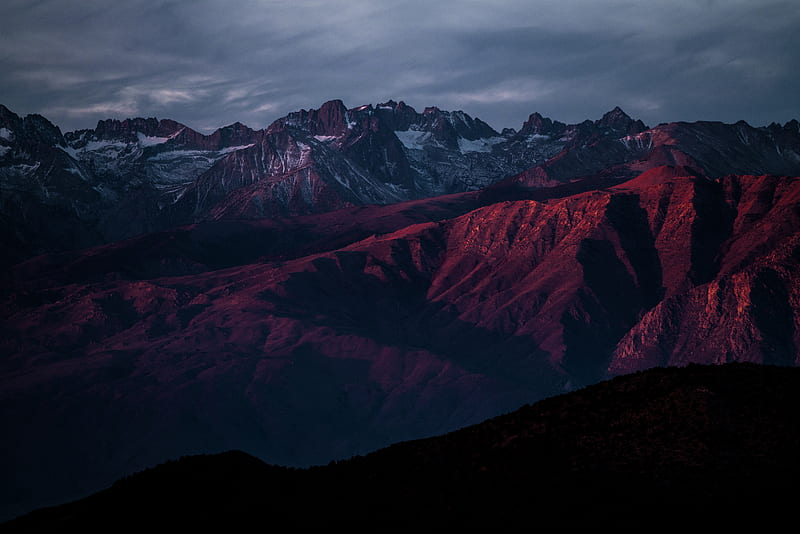 Red Mountain Range Highlands , mountains, nature, HD wallpaper
