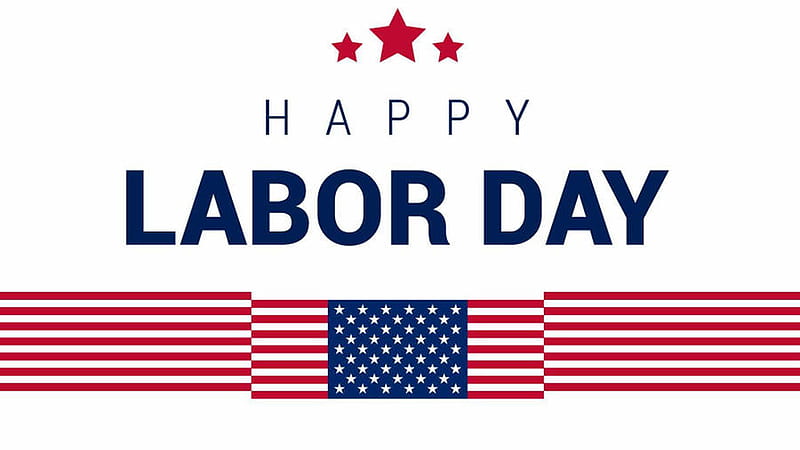 Happy Labor Day Red Stars US Flag White Background Labor Day, HD wallpaper