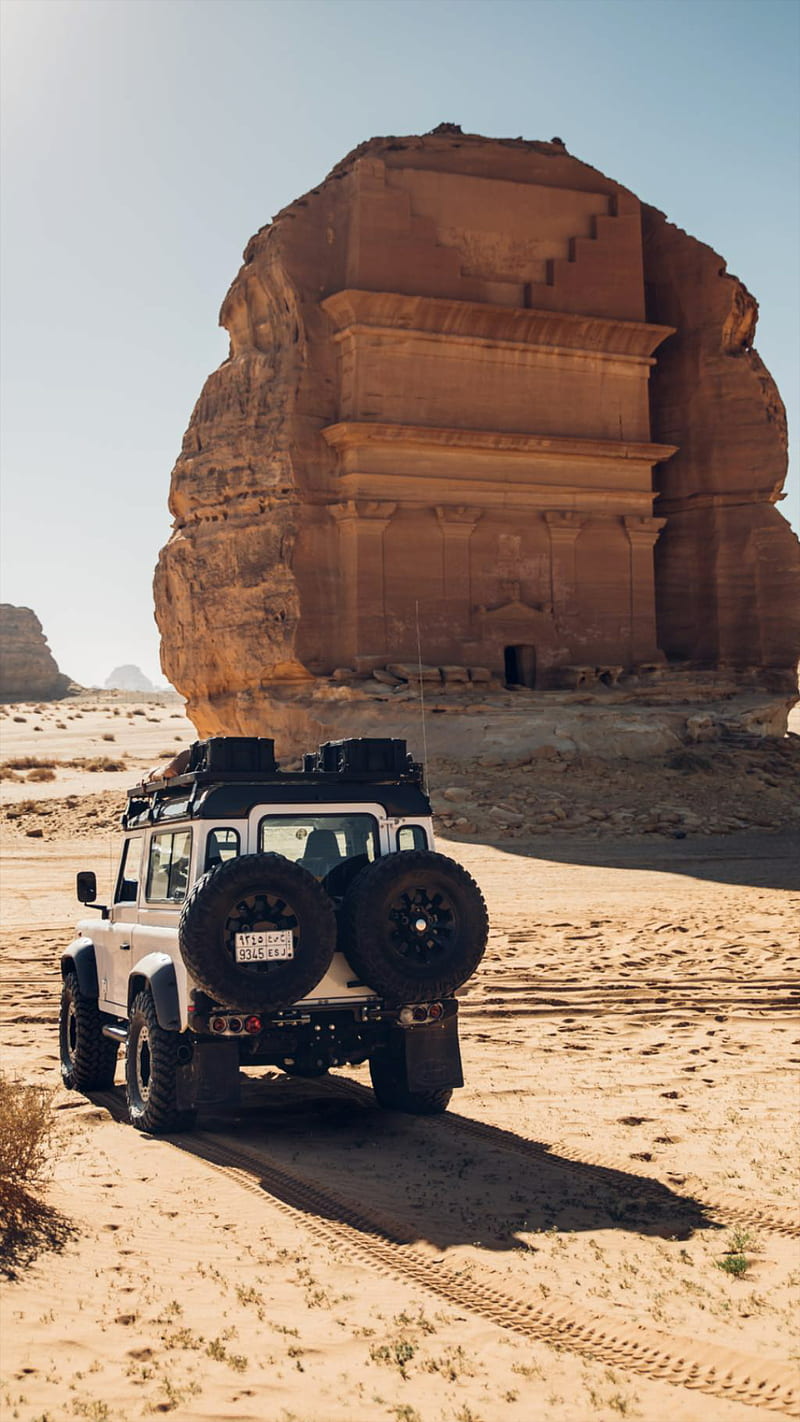 Egypt , desert, car, , sunset, land, rover, white, old, HD phone wallpaper