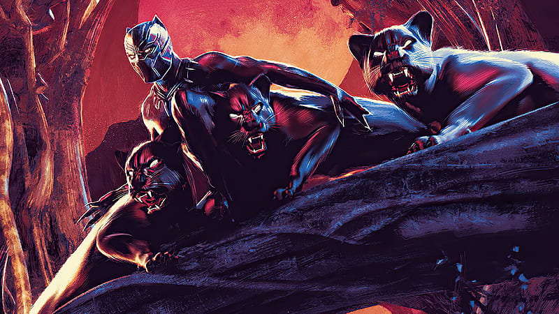 Black Panther Comic Poster , black-panther, superheroes, artist, artwork, digital-art, HD wallpaper