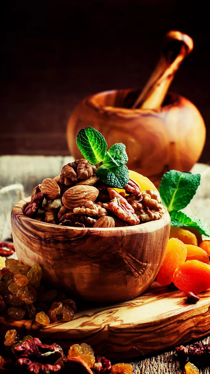 Dry Fruits, cake, food, fruits, new, year, HD phone wallpaper