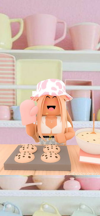 Roblox girl cooking, HD mobile wallpaper