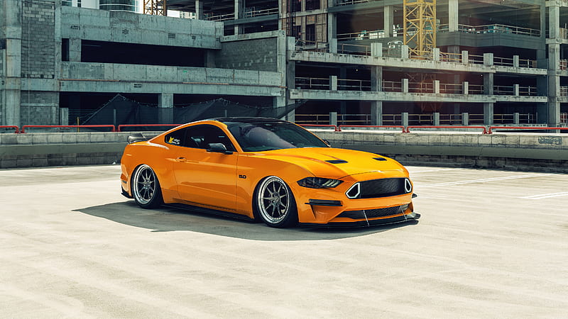 Orange Mustang 2, HD wallpaper