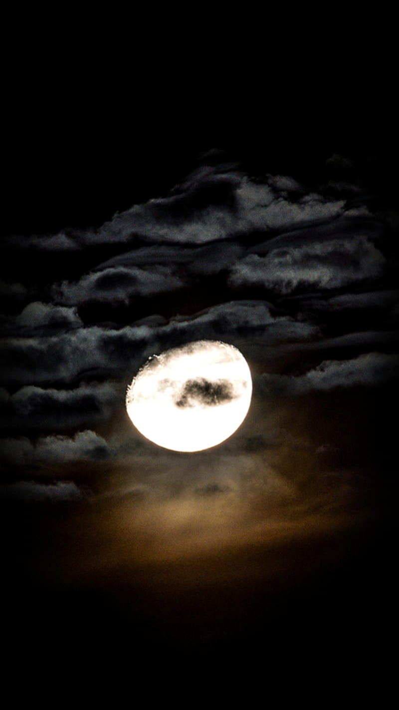 Cloudy Moonlight, dark, HD mobile wallpaper | Peakpx