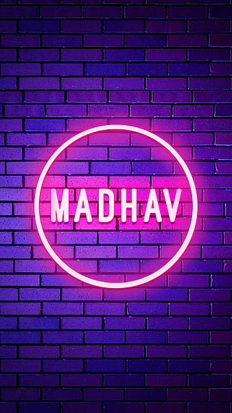 HD wallpaper madhav name neon madhav neon light neon name name design person name your names thumbnail