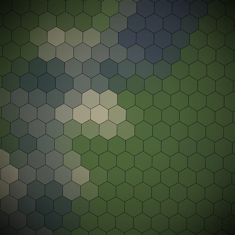 artwork, green, pattern, beehive patterns, hexagon, HD phone wallpaper