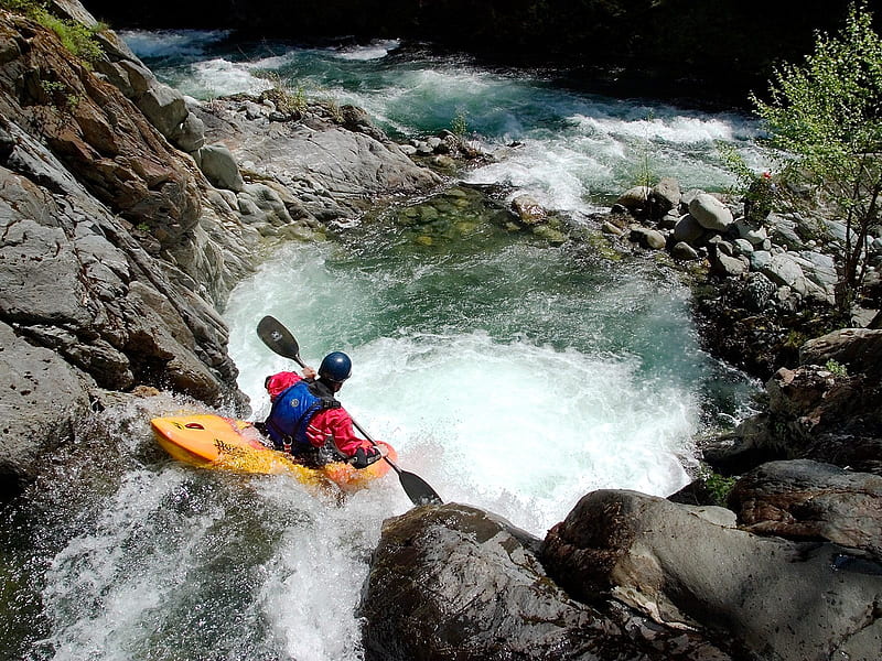 Drifting kayak-outdoor sports - second series, HD wallpaper