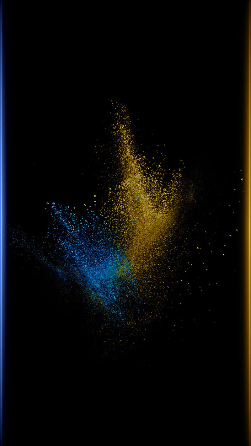 Abstract, black, blue, colorful, edge style, gold, s7, HD phone wallpaper