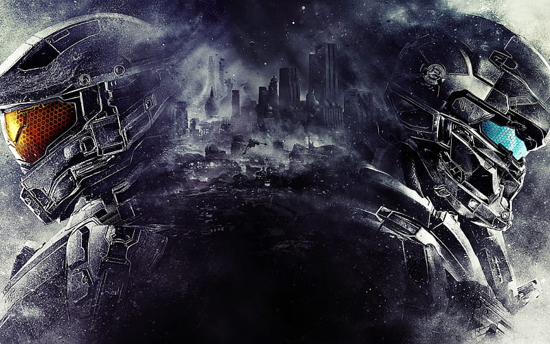 Halo 5, poster, cyber warrior, art, Halo 5 Guardians, HD wallpaper
