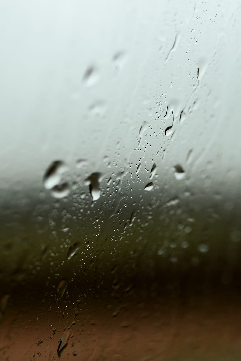 drops, glass, rain, macro, water, HD phone wallpaper