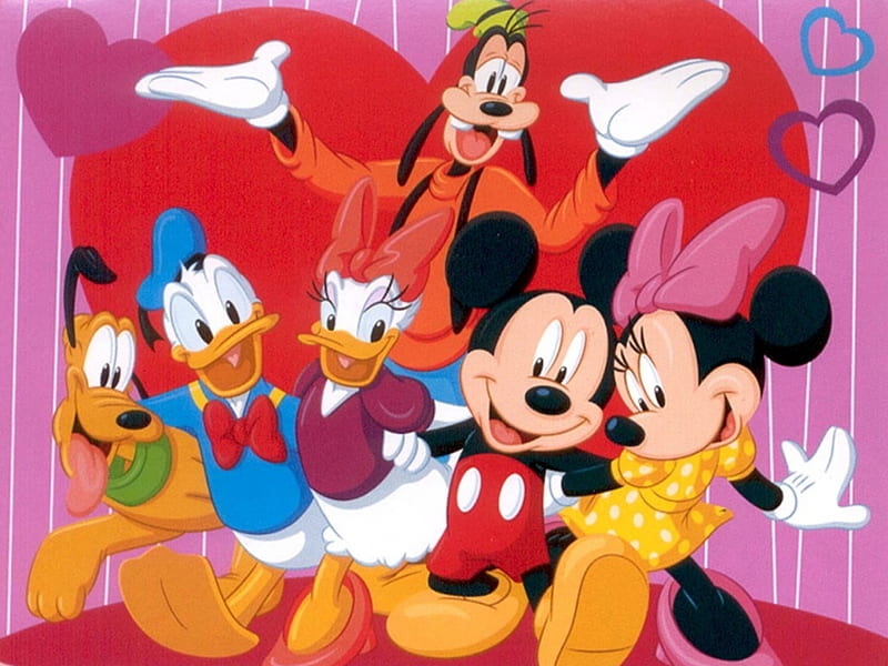 640x480px, friends, heart, love, mickey mouse, valentines disney, HD wallpaper