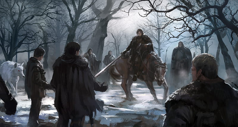 A Song Of Ice And Fire, game-of-thrones, artwork, artist, digital-art, , jon-snow, HD wallpaper