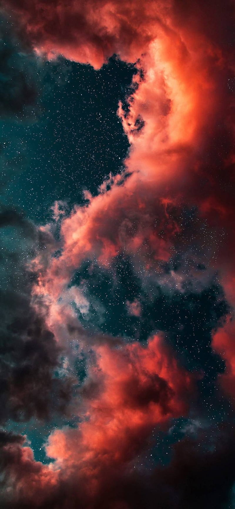 Red cloud space, magic, sky, HD phone wallpaper