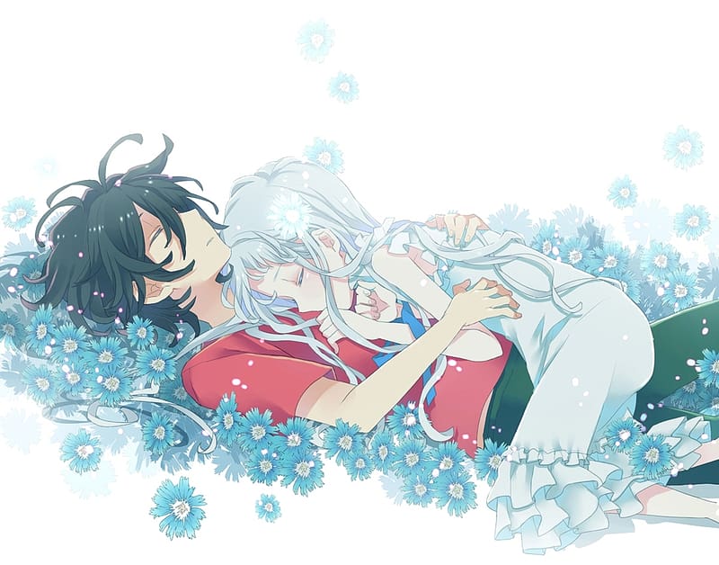 Anime, Love, White Hair, Lying Down, Meiko Honma, Anohana, Jinta Yadomi, HD wallpaper
