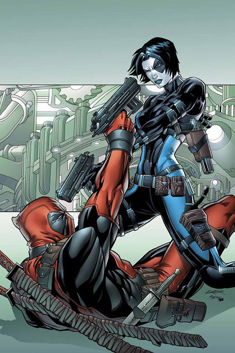Deadpool And Domino, marvel, HD phone wallpaper