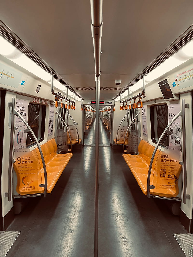 train, carriage, subway, interior, HD phone wallpaper