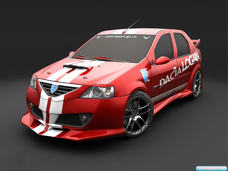 Dacia Logan, red, dacia, tunning, car, wallpaper |