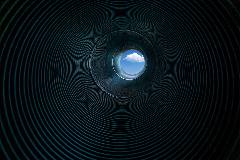 pipe, cloud, ribbed, surface, HD wallpaper
