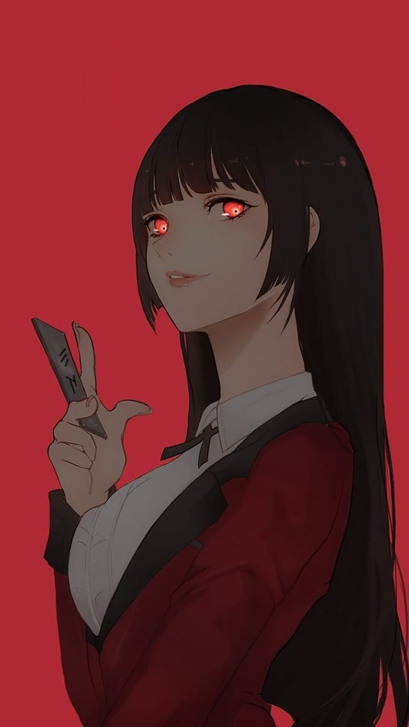 Kakegurui, high school, red, HD phone wallpaper